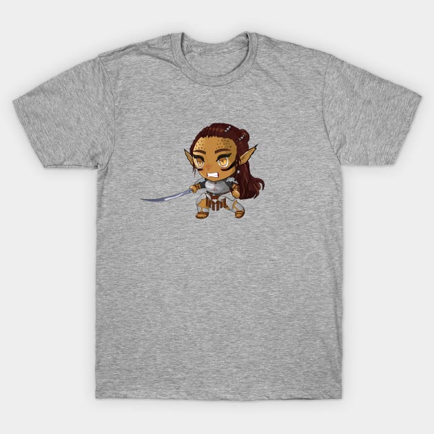 Lae'zel Chibi Baldur's Gate 3 T-Shirt by nuwandafoer